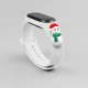 Новогодний ремешок для Xiaomi Mi Band 3 / 4 Снеговик Белый