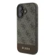 Guess 4G Bottom Stripe Case for iPhone 16 Plus - Brown