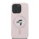 Karl Lagerfeld Silicone Karl&Choupette Heads MagSafe Case for iPhone 16 Pro Max, Pink