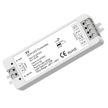 V2 CCT LED Контроллер 12-24V 2x5A RF и Push Dim