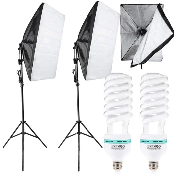 Комплект студийного освещения Softbox 2x 135 Вт со штативами