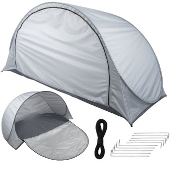 Pop-up beach tent with UV protection, large, grey
