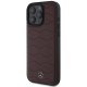 Чехол Mercedes для iPhone 16 Pro Max Waves Leather, красный