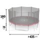 Neo-Sport NS-14Z241 Garden Trampoline with Outer Net and Ladder, 435 cm (14 ft)