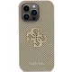 Guess Perforated 4G Glitter case for iPhone 15 Pro - gold