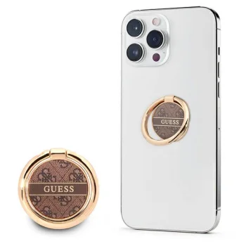 Универсальный держатель-кольцо Guess 4G Ring и подставка - Коричневый