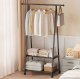 Garment Rack on Wheels with 2 Shelves ModernHome Heavy Duty Clothes Rack, Black