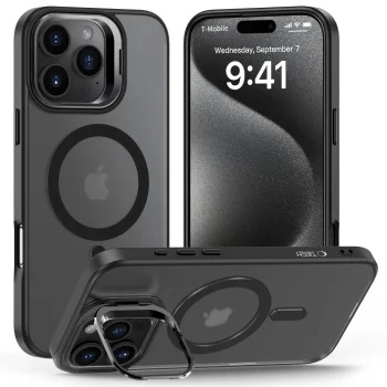 Apple iPhone 16 Pro Max 6.9'' Tech-Protect MagStand MagSafe Case Cover, Semi-Transparent | Telefona Vāciņš Maciņš...