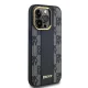 DKNY iPhone 14 Pro Case Leather Checkered Mono Pattern MagSafe, Black