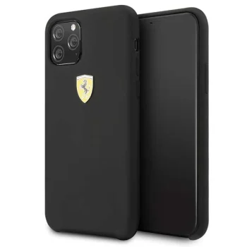 Силиконовый чехол Ferrari Silicone для iPhone 11 Pro Max, черный