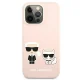 Силиконовый чехол Karl Lagerfeld Ikonik MagSafe для iPhone 13 Pro / 13, светло-розовый
