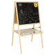 Children\'s Double-sided Magnetic Wooden Drawing Board with Accessories, 37x48x90 cm