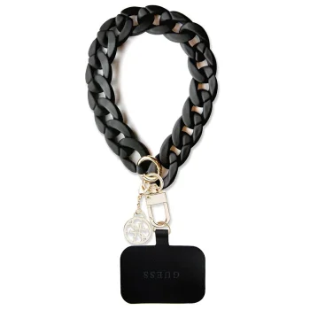 Универсальный ремешок для телефона Guess Large Chain Acrylic 4G Charm, черный