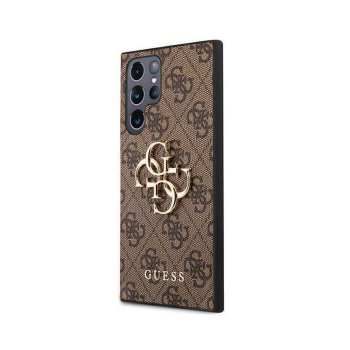 Guess GUHCS22L4GMGBR S908 S22 Ultra brown hardcase 4G Big Metal Logo
