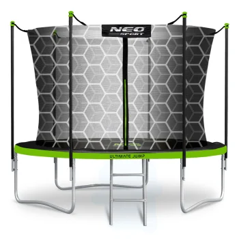 Dārza batuts 312 cm (10 ft) ar iekšējo tīklu un kāpnēm Neo-Sport