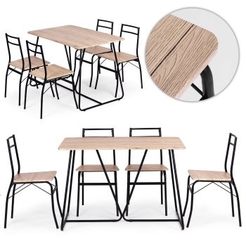 Обеденная группа стол и 4 стула PARIS ModernHome для кухни в стиле лофт