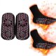 Self-Heating Thermal Socks with Tourmaline, Size 38-44, Black