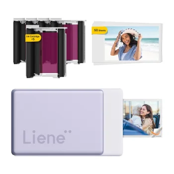 Liene Pearl N200 Pro pārnēsājamais fotoprinteris 2x3", Bluetooth 5.2, violets