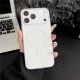 Ar MagSafe saderīgs PC vāciņš iPhone 18 Pro / 17 Pro, caurspīdīgi balts