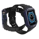 Protect Strap siksniņa ar aizsargvāciņu Apple Watch 42/44/45mm, Melna/Zila