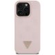 Guess Grained Hot Stamp Peony MagSafe vāciņš iPhone 16 Pro, Rozā