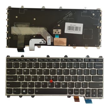 Lenovo Yoga 260 tastatūra ar apgaismojumu, melna