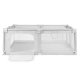 ECOTOYS Large Baby Playpen 180x160 cm, Indoor Outdoor Play Yard with Bag, Gray