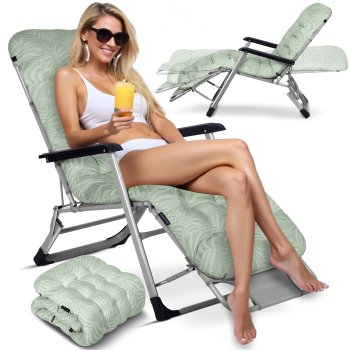 Sofotel ChillWell saliekamais dārza atpūtas krēsls ar spilvenu, gaiši zaļš