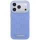 Чехол Karl Lagerfeld Grained Mono Resin Logo MagSafe для iPhone 17/18 Pro Max, голубой
