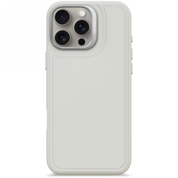 Decoded AntiMicrobial Silicone Stacks Backcover Case with MagSafe iPhone 16 Pro Max - Gray