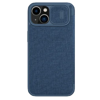 Чехол-книжка Nillkin Qin Cloth Pro Case для iPhone 14 Plus со шторкой для камеры,...