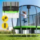 Садовый батут для детей 4FIZJO PRO 252 см 8FT с сеткой и лестницей,...