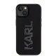 Apple iPhone 15 Plus 6.7\'\' Karl Lagerfeld 3D Rubber Glitter Logo Cover Case, Black