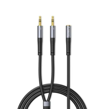 Orico AX1 audio adapteris 3.5 mm austiņu un mikrofona sadalītājs 0.5 m, melns