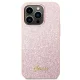 Guess iPhone 14 Pro Max vāciņš Glitter Script, rozā