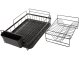 Two-Tier Dish Drainer with Tray, Black