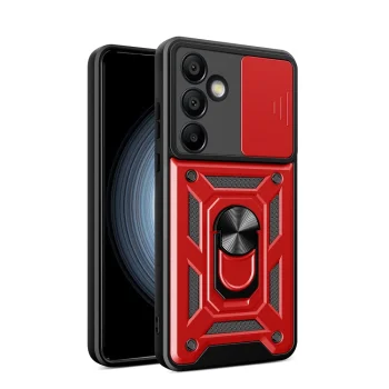 Hurtel Samsung Galaxy A56 vāciņš Hybrid Armor Camshield, sarkans