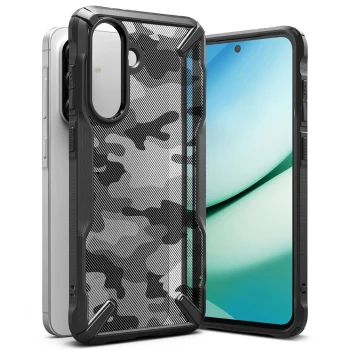 Ringke Fusion X maciņš Samsung Galaxy A36 / A56 5G - Melns kamuflāža | Phone Case Cover Black Camo