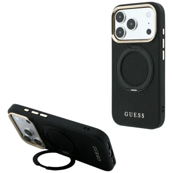 Чехол Guess Ring Stand 360 MagSafe для iPhone 18 Pro Max / 17 Pro Max, черный