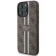 Guess 4G Printed Stripes MagSafe Case for iPhone 16 Pro Max - Brown