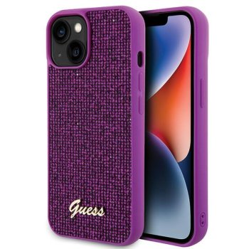 Apple iPhone 15 6.1'' Guess Disco Metal Script Case Cover, Pink | Telefona Maciņš Vāks Apvalks Bampers