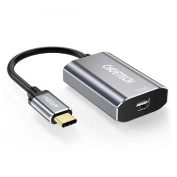 Адаптер CHOETECH USB-C - Mini DisPlay Port, 4K, 3830x2160, 60Hz, 15cm