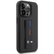 BMW iPhone 14 Pro vāciņš Grip Stand Hot Stamp, melns