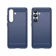 Silicone Case Carbon Case for Samsung Galaxy S25 Edge - Blue