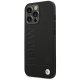 Чехол BMW для iPhone 14 Pro Max Leather Stamp, черный