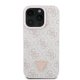 Чехол Guess Leather 4G Triangle Strass MagSafe для iPhone 16 Pro - розовый