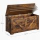 Rustic Storage Chest with Hinged Lid and Handles