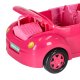 Pink Doll Convertible Car with Doll, Dog and Picnic Basket, 4 pcs