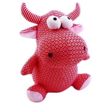 Большая мягкая игрушка Коровка Bakalu, красная