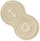 Non-slip Dog Cat Pet Bowl Mat, Beige